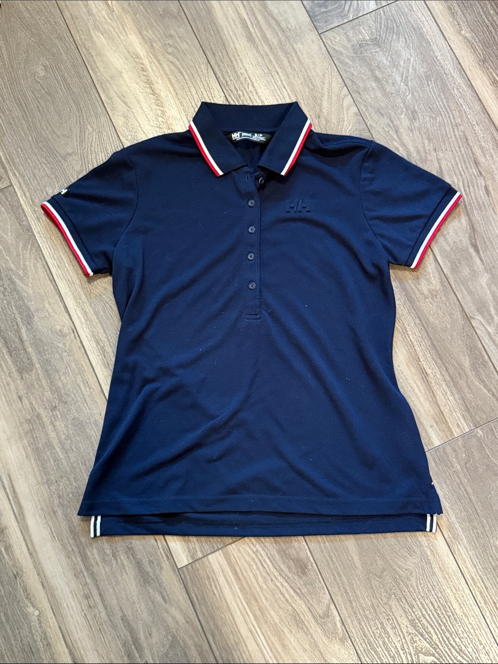 Tommy Hilfiger Navy Polo with Red & White Trim Accents